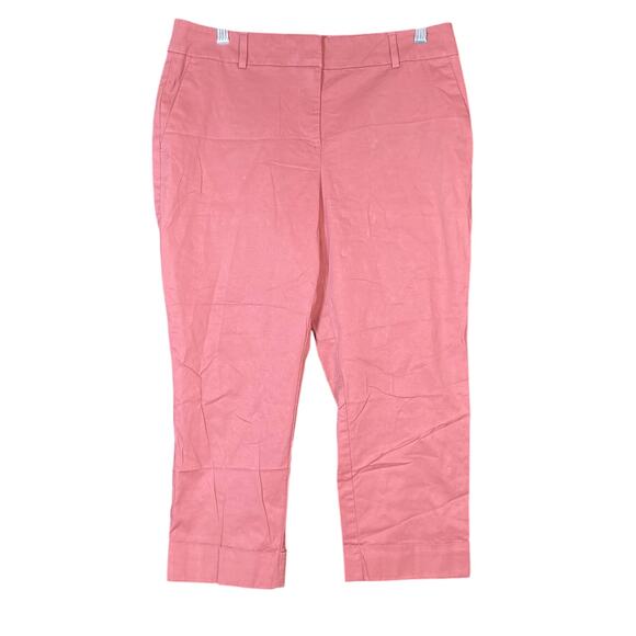 Ann Taylor Factory Pants - Ann Taylor Factory Womens Pants Blush Mid Rise Straight Leg Capri Stretch 8P
